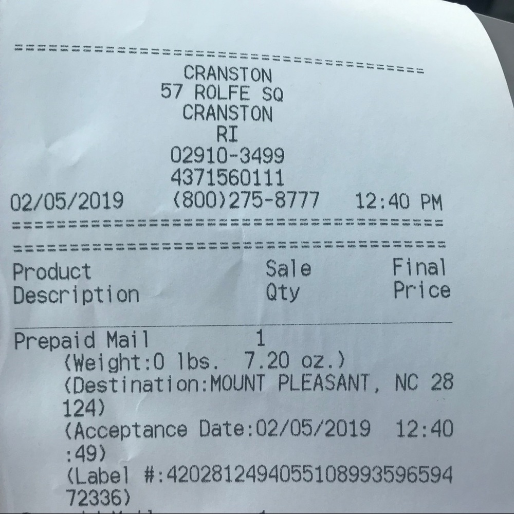 Trading- Proof of USPS